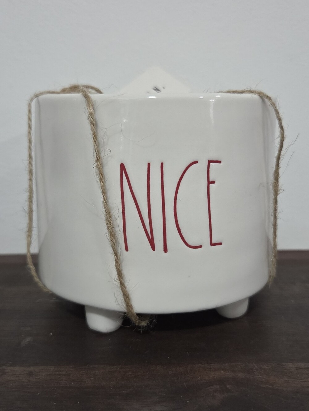 Rae Dunn Double-sided 'Naughty/Nice' Planter
